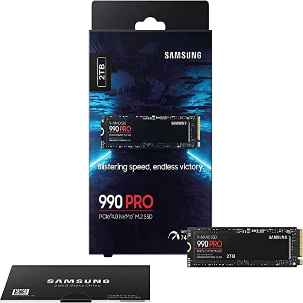 درایو حالت جامد داخلی سامسونگ 990 PRO 2 ترابایت PCIe 4.0 (تا 7450 مگابایت بر ثانیه) NVMe M.2 (2280) (SSD) (MZ-V9P2T0BW) درایو حالت جامد داخلی سامسونگ 990 PRO 2 ترابایت PCIe 4.0 (تا 7450 مگابایت بر ثانیه) NVMe M.2 (2280) (SSD) (MZ-V9P2T0BW)