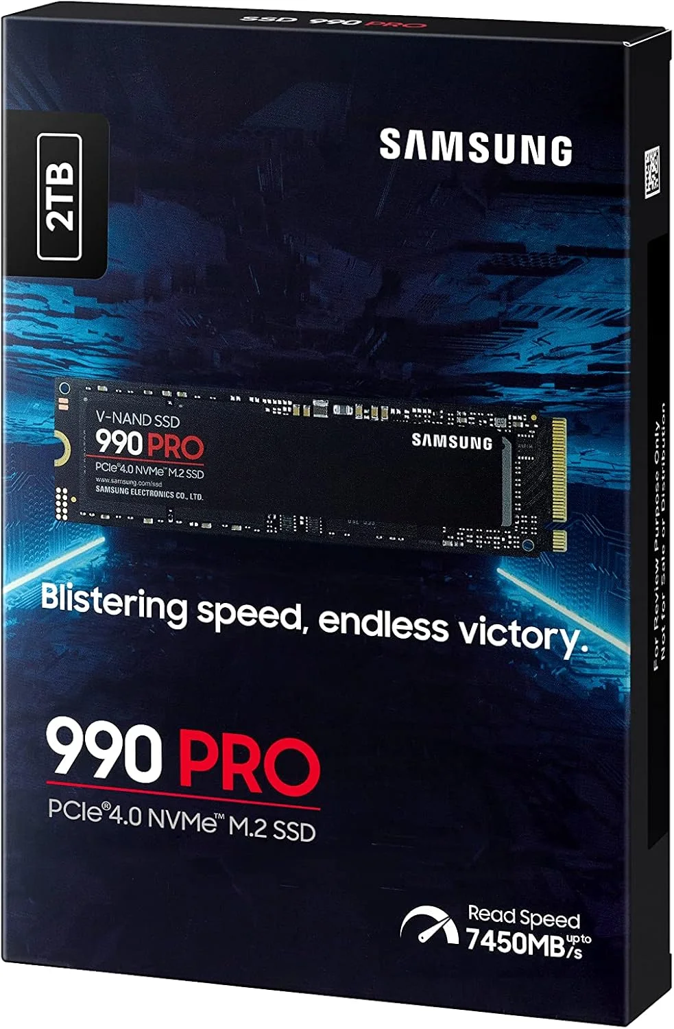 حافظه اس اس دی سامسونگ 990 PRO M.2 با ظرفیت 2000 گیگابایت، رابط PCI Express 4.0، نوع VNAND MLC و پروتکل NVMe حافظه اس اس دی سامسونگ 990 PRO M.2 با ظرفیت 2000 گیگابایت، رابط PCI Express 4.0، نوع VNAND MLC و پروتکل NVMe