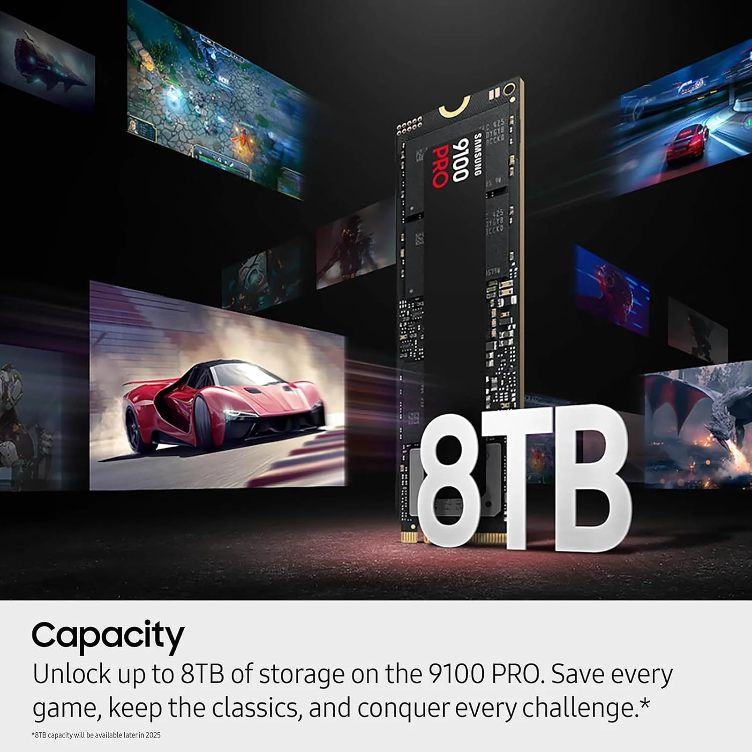 حافظه اس اس دی سامسونگ 9100 PRO با ظرفیت 4 ترابایت، PCIe 5.0x4 M.2 2280، سرعت خواندن ترتیبی تا 14800 مگابایت بر ثانیه، بهترین برای محاسبات هوش مصنوعی، بازی و ایستگاه های کاری سنگین (MZ VAP4T0B/AM)