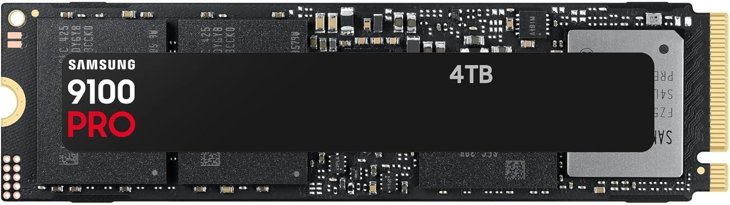 حافظه اس اس دی Samsung 9100 PRO NVMe M.2، ظرفیت 4 ترابایت، PCIe 5.0، سرعت خواندن 14800 مگابایت بر ثانیه، سرعت نوشتن 13400 مگابایت بر ثانیه، اس اس دی داخلی برای بازی، ویرایش ویدئو و هوش مصنوعی، مشکی، مدل MZ-VAP4T0BW حافظه اس اس دی Samsung 9100 PRO NVMe M.2، ظرفیت 4 ترابایت، PCIe 5.0، سرعت خواندن 14800 مگابایت بر ثانیه، سرعت نوشتن 13400 مگابایت بر ثانیه، اس اس دی داخلی برای بازی، ویرایش ویدئو و هوش مصنوعی، مشکی، مدل MZ-VAP4T0BW