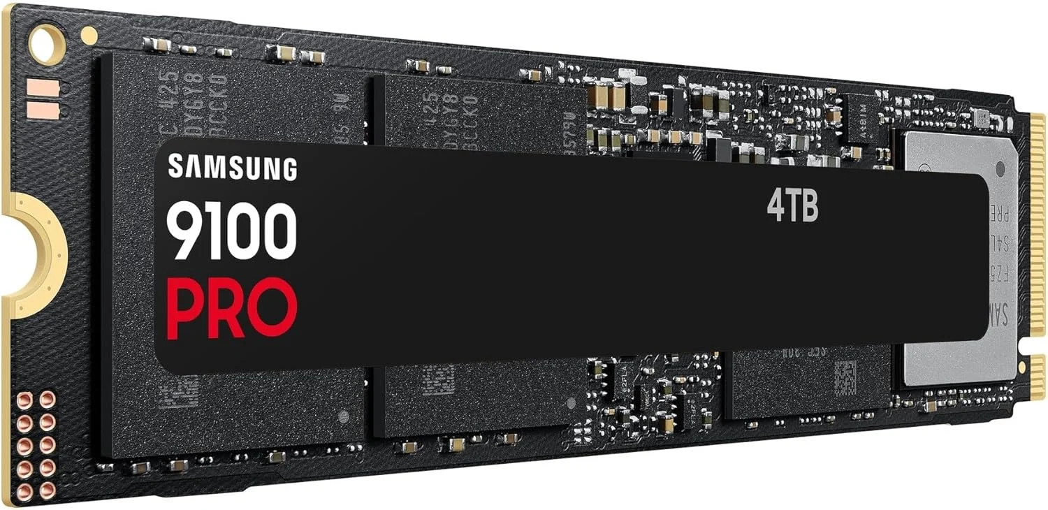 حافظه اس اس دی Samsung 9100 PRO NVMe M.2، ظرفیت 4 ترابایت، PCIe 5.0، سرعت خواندن 14800 مگابایت بر ثانیه، سرعت نوشتن 13400 مگابایت بر ثانیه، اس اس دی داخلی برای بازی، ویرایش ویدئو و هوش مصنوعی، مشکی، مدل MZ-VAP4T0BW حافظه اس اس دی Samsung 9100 PRO NVMe M.2، ظرفیت 4 ترابایت، PCIe 5.0، سرعت خواندن 14800 مگابایت بر ثانیه، سرعت نوشتن 13400 مگابایت بر ثانیه، اس اس دی داخلی برای بازی، ویرایش ویدئو و هوش مصنوعی، مشکی، مدل MZ-VAP4T0BW