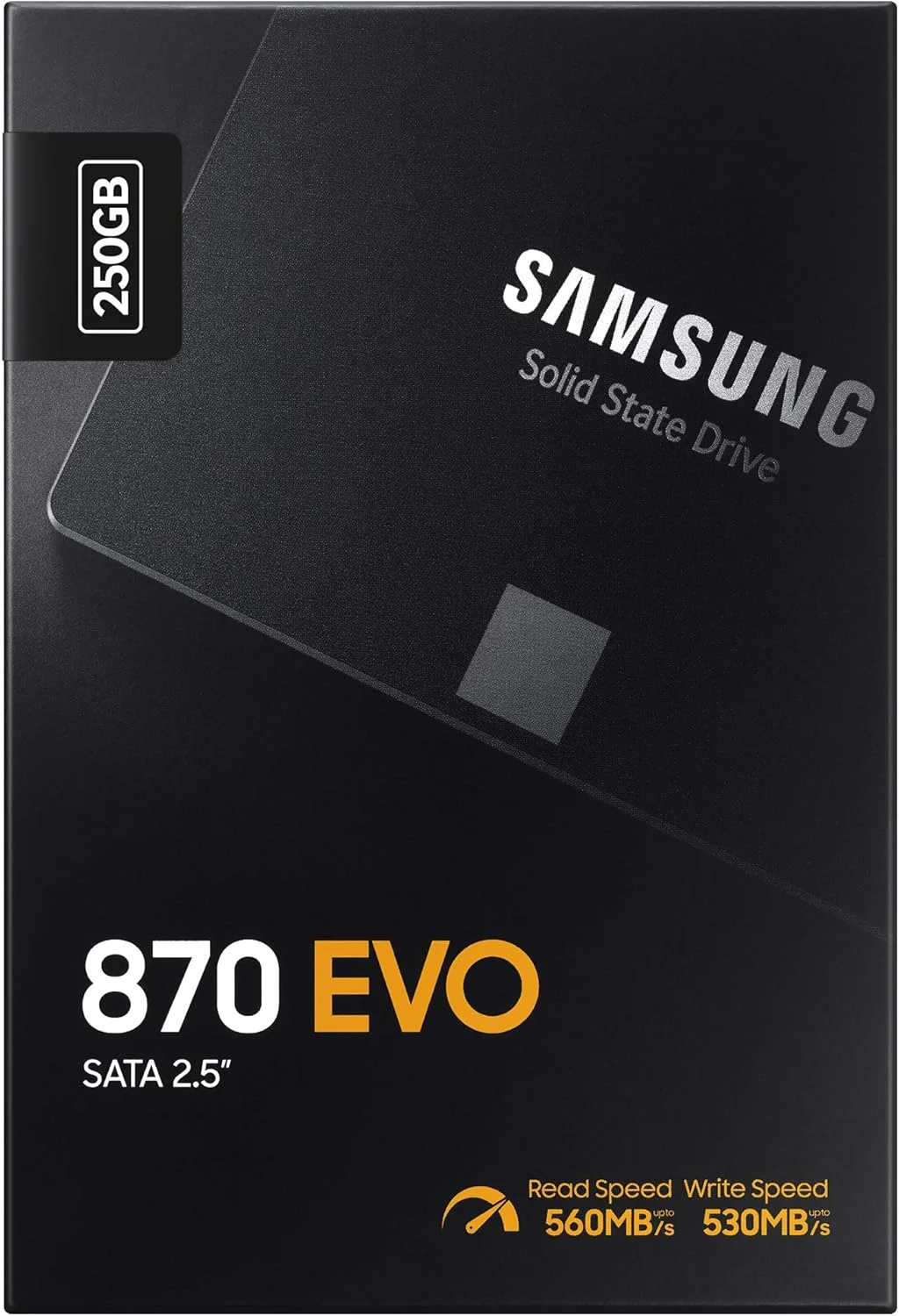 درایو حالت جامد (SSD) سامسونگ 870 EVO با ظرفیت 250 گیگابایت SATA 2.5 اینچی مدل MZ-77E250BW