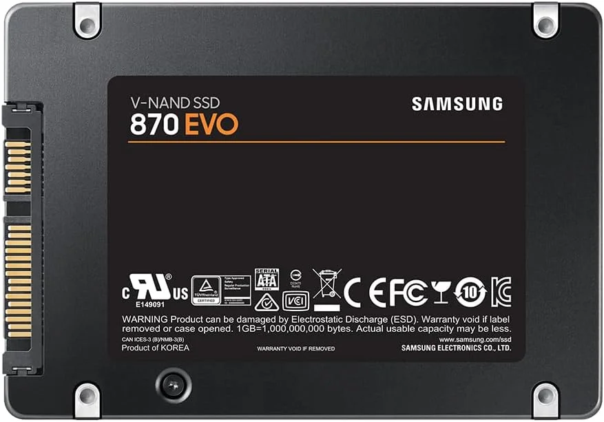حافظه اس اس دی داخلی سامسونگ 870 EVO با ظرفیت 1 ترابایت، 2.5 اینچ SATA III مدل MZ 77E1T0BW حافظه اس اس دی داخلی سامسونگ 870 EVO با ظرفیت 1 ترابایت، 2.5 اینچ SATA III مدل MZ 77E1T0BW