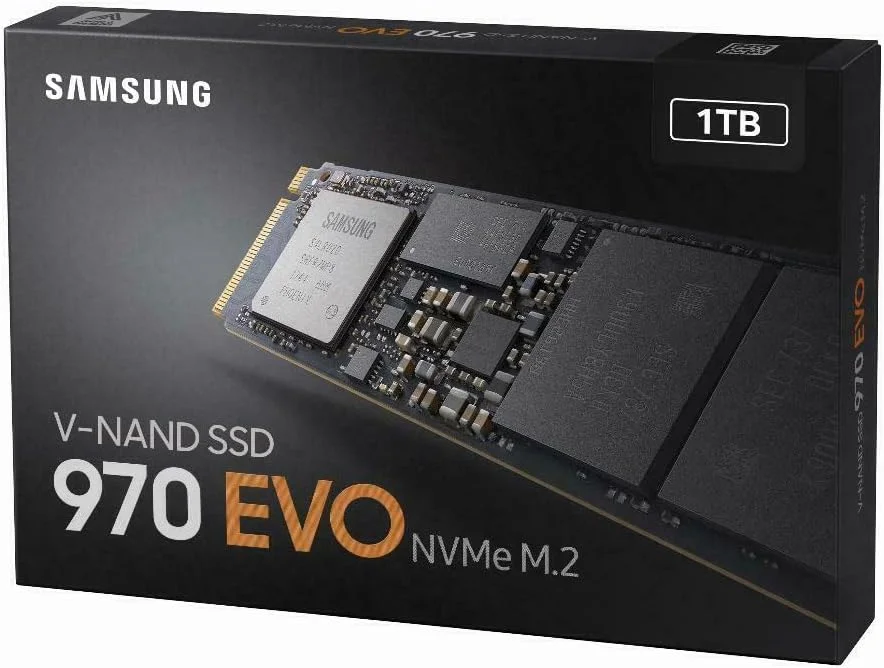 درایو حالت جامد داخلی سامسونگ 970 Evo 1 ترابایت PCIe NVMe M.2 2280 SSD مدل MZ V7E1T0Bw مشکی, MZ-V7E1T0BW