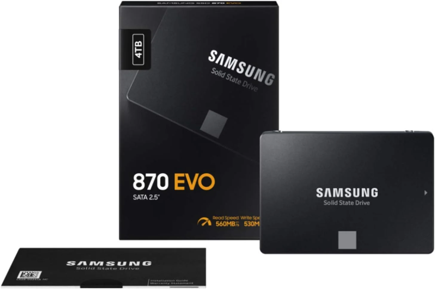 درایو حالت جامد داخلی 4 ترابایتی سامسونگ 870 EVO 2.5 اینچی SATA III SSD مدل MZ 77E4T0BW
