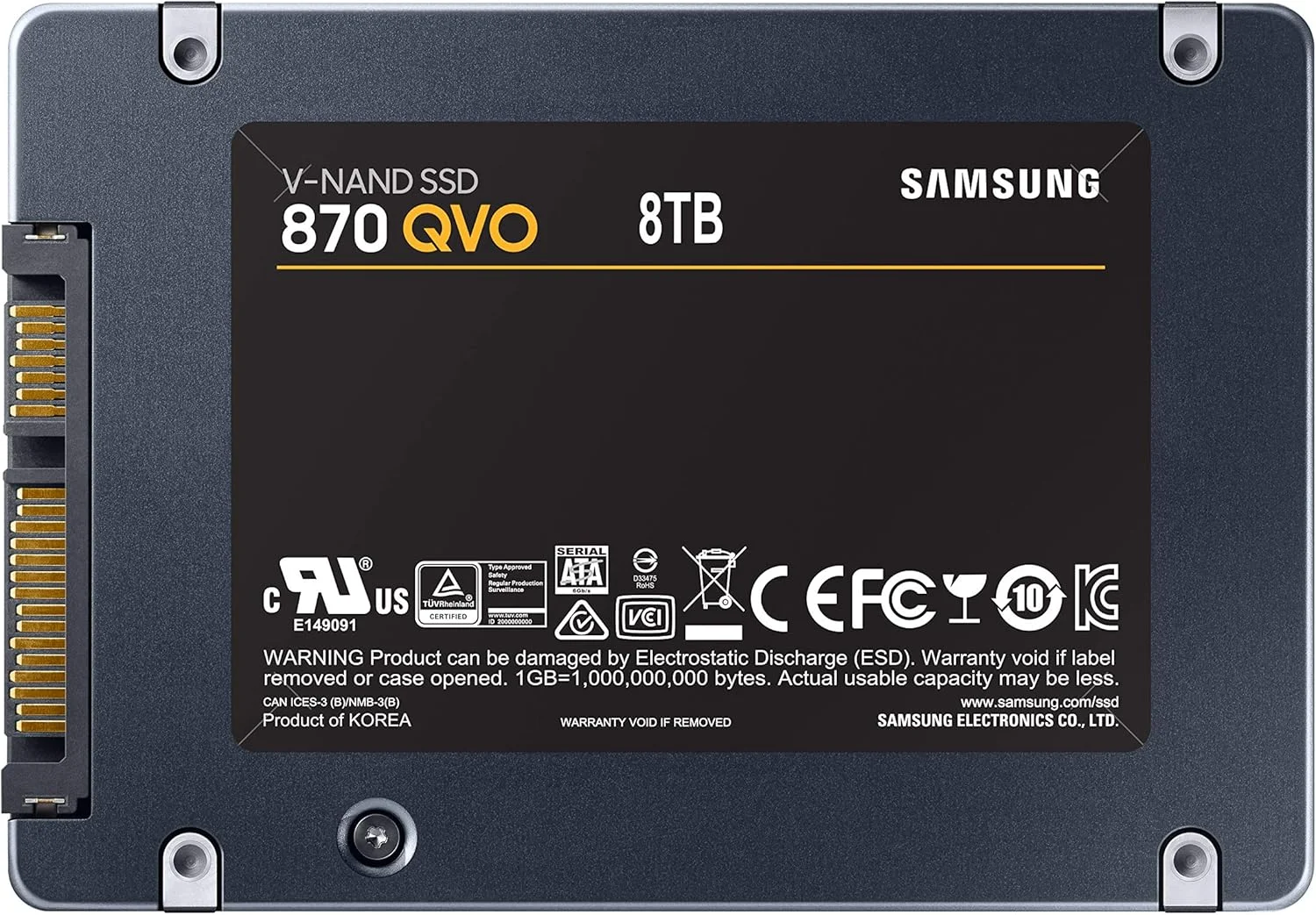 درایو حالت جامد داخلی 8 ترابایتی سامسونگ 870 QVO SATA 2.5 اینچی SSD مدل MZ 77Q8T0، مشکی، MZ-77Q8T0BW، Samsung T5