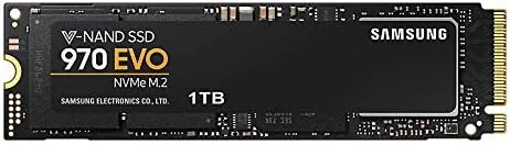 درایو حالت جامد داخلی سامسونگ 970 Evo 1 ترابایت PCIe NVMe M.2 2280 SSD مدل MZ V7E1T0Bw مشکی, MZ-V7E1T0BW