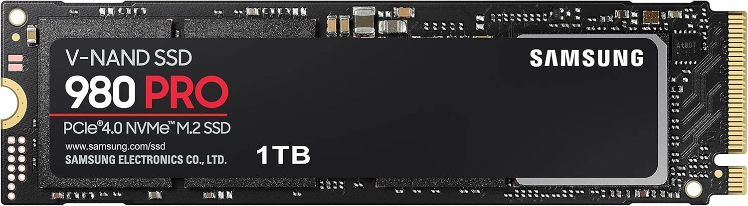 حافظه اس اس دی سامسونگ 980 Pro با ظرفیت 1 ترابایت NVMe M.2 2280 PCIe Gen 4.0 با سرعت خواندن تا 7000 مگابایت بر ثانیه و سرعت نوشتن 5000 مگابایت بر ثانیه
