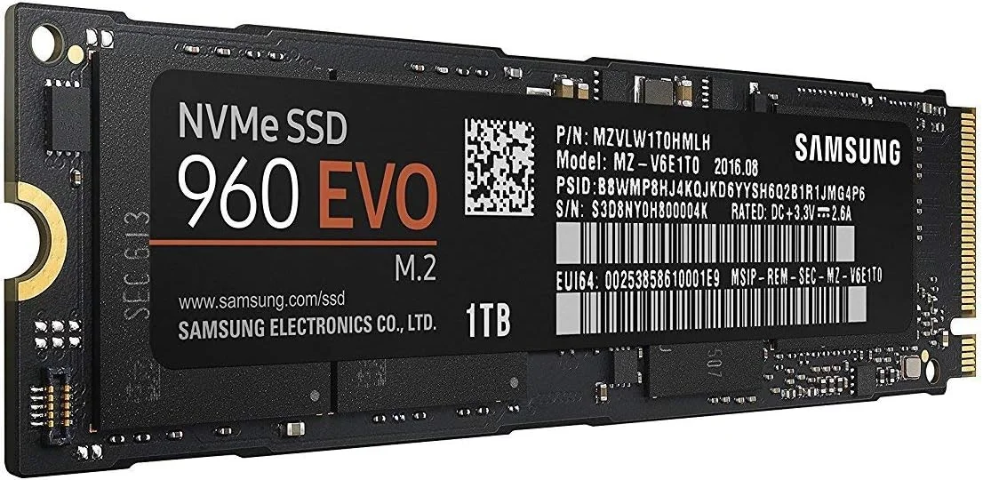 حافظه اس اس دی داخلی سامسونگ 960 EVO Series - 1 ترابایت PCIe NVMe - M.2 (MZ-V6E1T0BW)
