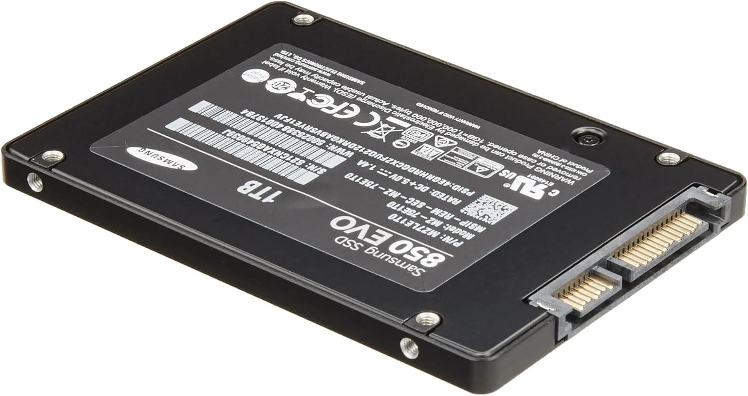سامسونگ MZ-75E1T0B - 1.0 ترابایت 850 EVO SSD 2.5 اینچ SATA 6Gbps 32 لایه 3D V-NAND درایو حالت جامد (MZ-75E1T0B/EU)