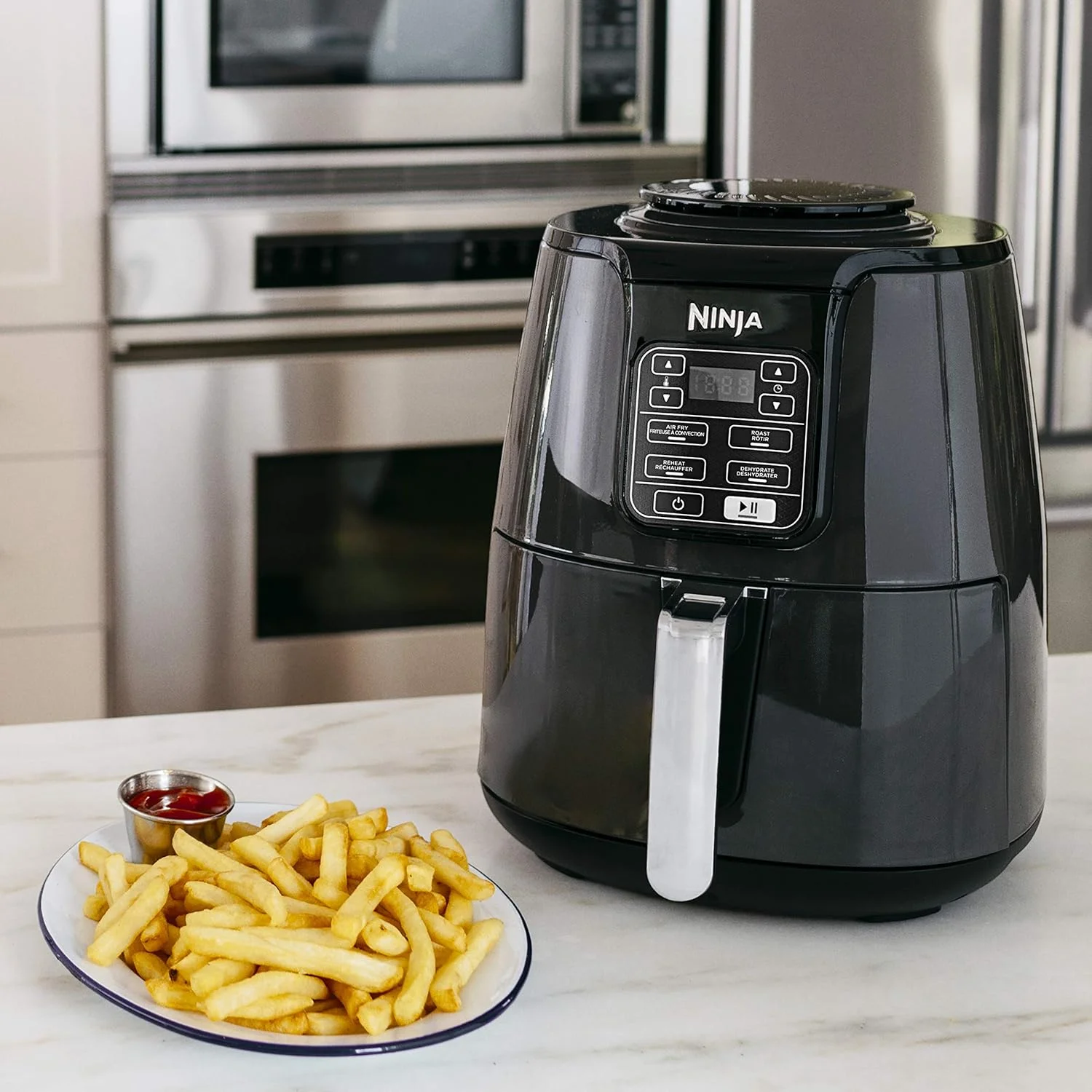 سرخ کن نینجا مدل AF100C با ظرفیت 4 لیتر، نچسب، سرخ کن بادی، برشته کردن، گرم کردن، خشک کردن، زغالی (نسخه کانادایی)