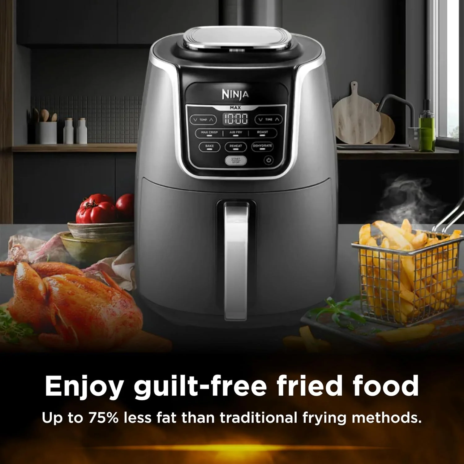 سرخ کن نینجا مدل Nutri Ninja Foodi AF160ANZ Airfryer Deluxe AF160، خاکستری