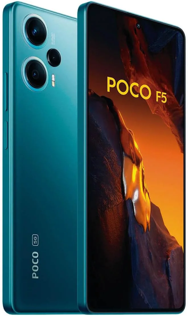 گوشی موبایل شیائومی Poco F5 دو سیم کارت 256 گیگابایت رام + 12 گیگابایت رم (فقط GSM | بدون CDMA) نسخه بین المللی آنلاک شده کارخانه ای 5G (آبی)