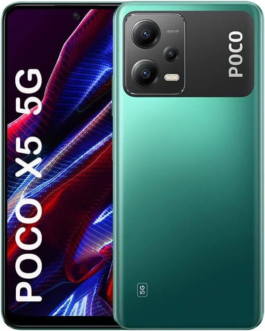 گوشی شیائومی POCO X5 5G (سبز، 6 گیگابایت رم، 128 گیگابایت حافظه داخلی) - نمایشگر 120 هرتز AMOLED | پردازنده Snapdragon® 695 | شارژ سریع 33 وات
