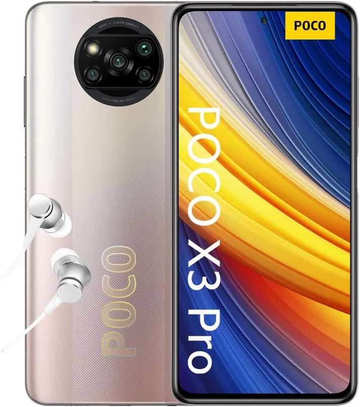 گوشی موبایل شیائومی POCO X3 Pro - حافظه 128 گیگابایت + رم 6 گیگابایت، صفحه نمایش 6.67 اینچی 120 هرتز FHD+ DotDisplay، پردازنده Snapdragon 860، دوربین چهارگانه 48 مگاپیکسلی، باتری 5160 میلی آمپر، رنگ برنز متالیک (نسخه انگلستان + 2 سال گارانتی)