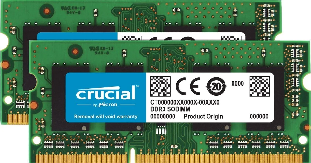 کیت رم کروشیال 8 گیگابایت (2x4 گیگابایت) DDR3 1600 مگاهرتز CL11 حافظه لپ تاپ، سبز، CT2KIT51264BF160BJ