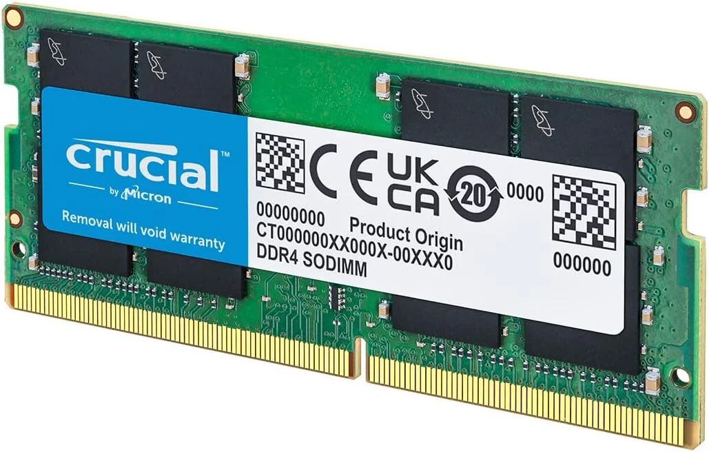 رم لپ تاپ کروشیال 8 گیگابایت DDR4 3200MHz CL22 (یا 2933MHz یا 2666MHz) مدل CT8G4SFRA32A