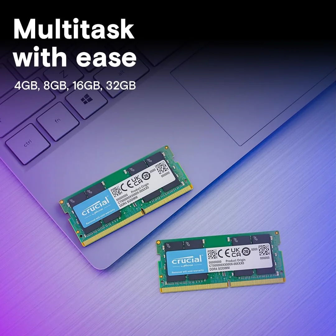 رم لپ تاپ کروشیال 8 گیگابایت DDR4 3200MHz CL22 (یا 2933MHz یا 2666MHz) مدل CT8G4SFRA32A رم لپ تاپ کروشیال 8 گیگابایت DDR4 3200MHz CL22 (یا 2933MHz یا 2666MHz) مدل CT8G4SFRA32A