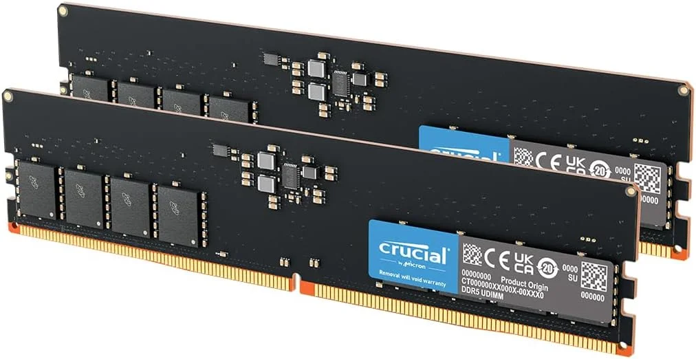 کیت رم کروشیال 64 گیگابایت (2x32 گیگابایت) DDR5 5200MHz (یا 4800MHz) حافظه دسکتاپ مدل CT2K32G52C42U5