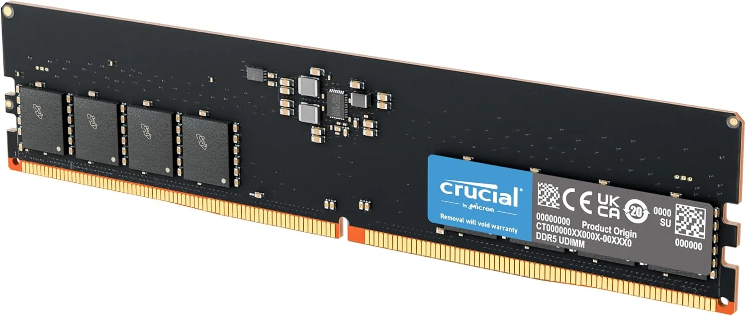 رم کامپیوتر کروشیال 32 گیگابایت DDR5 5600 مگاهرتز (یا 5200 مگاهرتز یا 4800 مگاهرتز) مدل CT32G56C46U5