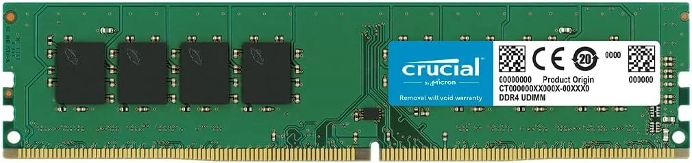 رم دسکتاپ کروشیال Basics با ظرفیت 8 گیگابایت DDR4 3200MT/s CL22 UDIMM 288-pin 1.2V