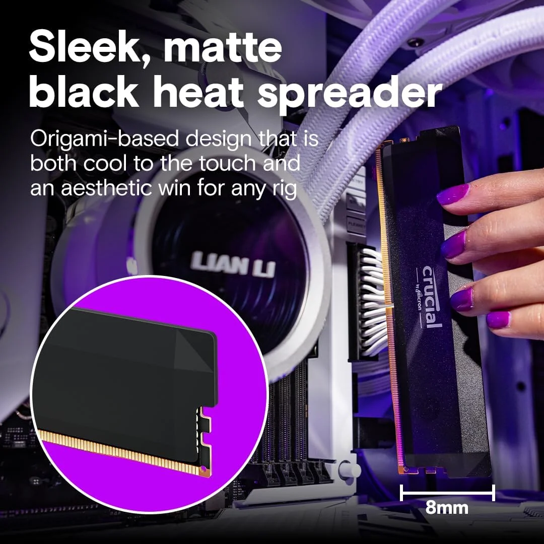 کیت رم 32 گیگابایتی Crucial Pro DDR5 (2x16GB) 6400MHz CL38، حافظه گیمینگ دسکتاپ اورکلاک، سازگار با Intel XMP 3.0 و AMD Expo - مشکی CP2K16G64C38U5B کیت رم 32 گیگابایتی Crucial Pro DDR5 (2x16GB) 6400MHz CL38، حافظه گیمینگ دسکتاپ اورکلاک، سازگار با Intel XMP 3.0 و AMD Expo - مشکی CP2K16G64C38U5B