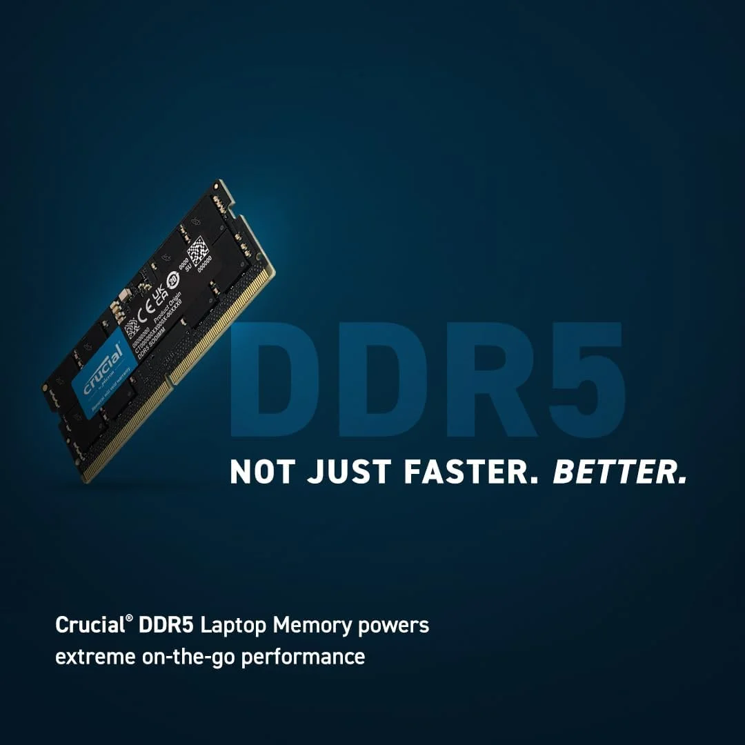 رم لپ تاپ کروشیال Basics با ظرفیت 16 گیگابایت DDR5 4800MT/s CL40 SODIMM 260-pin 1.1V رم لپ تاپ کروشیال Basics با ظرفیت 16 گیگابایت DDR5 4800MT/s CL40 SODIMM 260-pin 1.1V