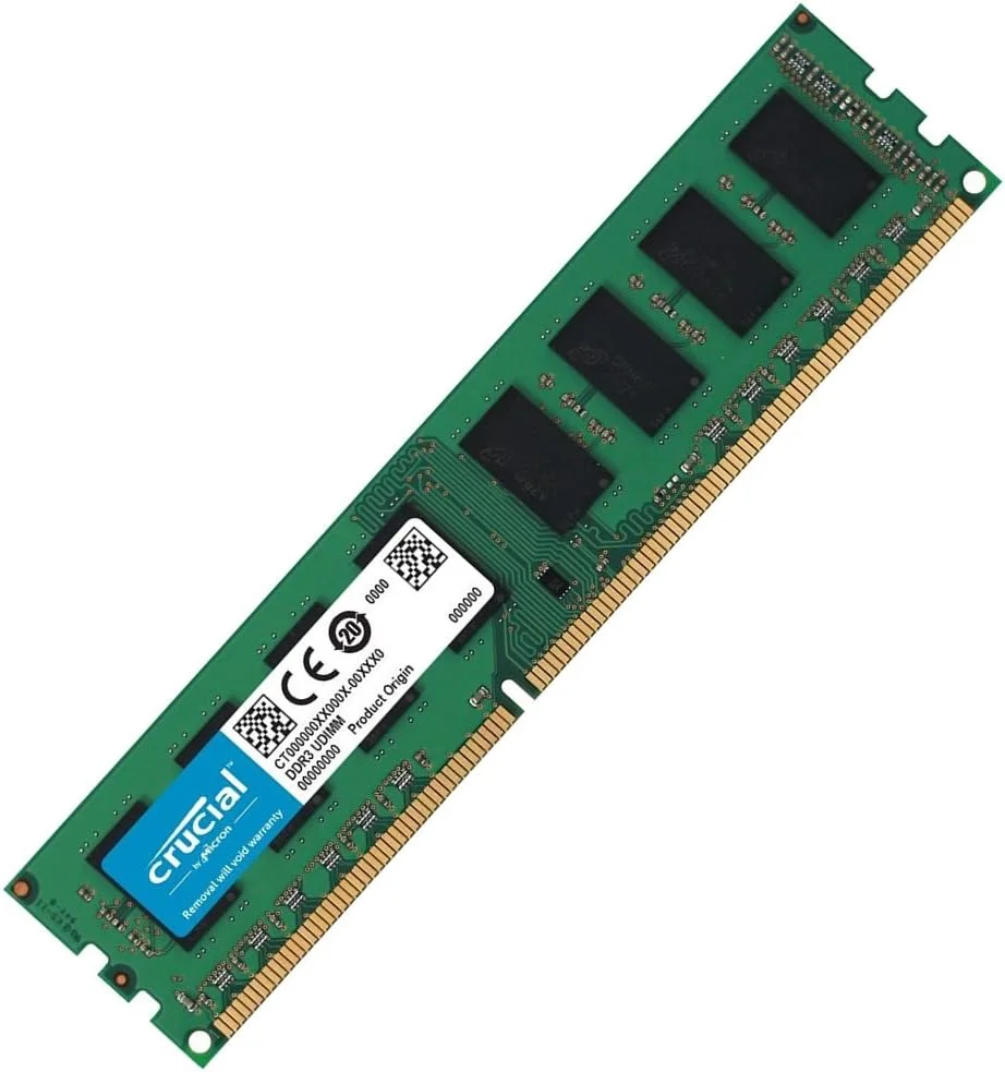 رم کامپیوتر کروشیال 8 گیگابایت DDR3L 1600 MT/s (PC3L-12800) تک کاناله غیر буферизованный UDIMM مدل CT25664BD160B 8GB CT102464BD160B