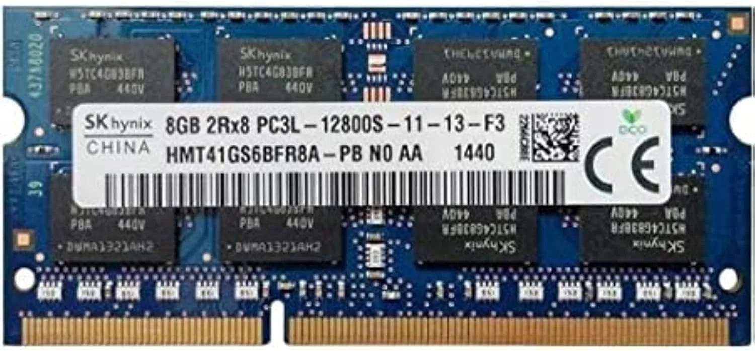 رم لپ تاپ Hynix 8GB DDR3، حافظه 204 پین PC3L-12800S 1600MHz مدل HMT41GS6BFR8A-PB N0 AA