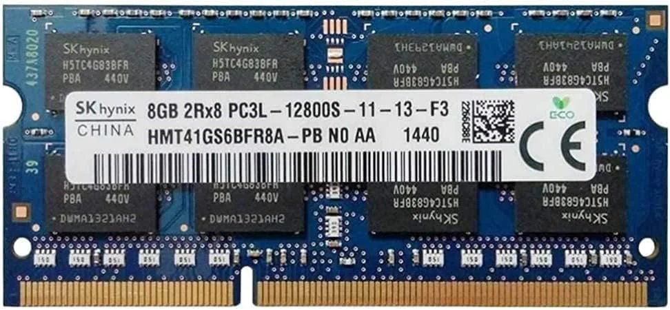رم لپ تاپ Hynix 8GB DDR3، حافظه 204 پین PC3L-12800S 1600MHz مدل HMT41GS6BFR8A-PB N0 AA رم لپ تاپ Hynix 8GB DDR3، حافظه 204 پین PC3L-12800S 1600MHz مدل HMT41GS6BFR8A-PB N0 AA