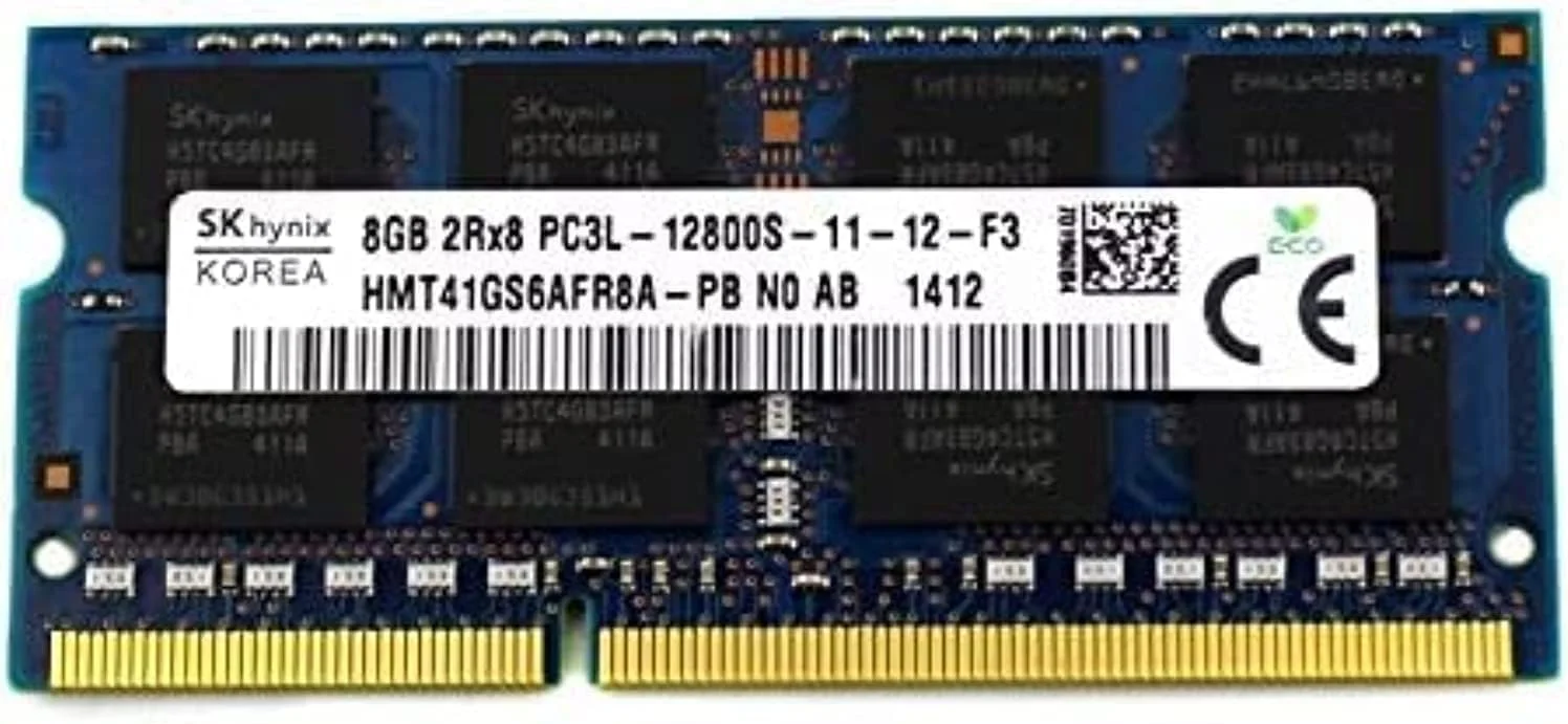 رم لپ تاپ Hynix 8GB DDR3، حافظه 204 پین PC3L-12800S 1600MHz مدل HMT41GS6BFR8A-PB N0 AA رم لپ تاپ Hynix 8GB DDR3، حافظه 204 پین PC3L-12800S 1600MHz مدل HMT41GS6BFR8A-PB N0 AA
