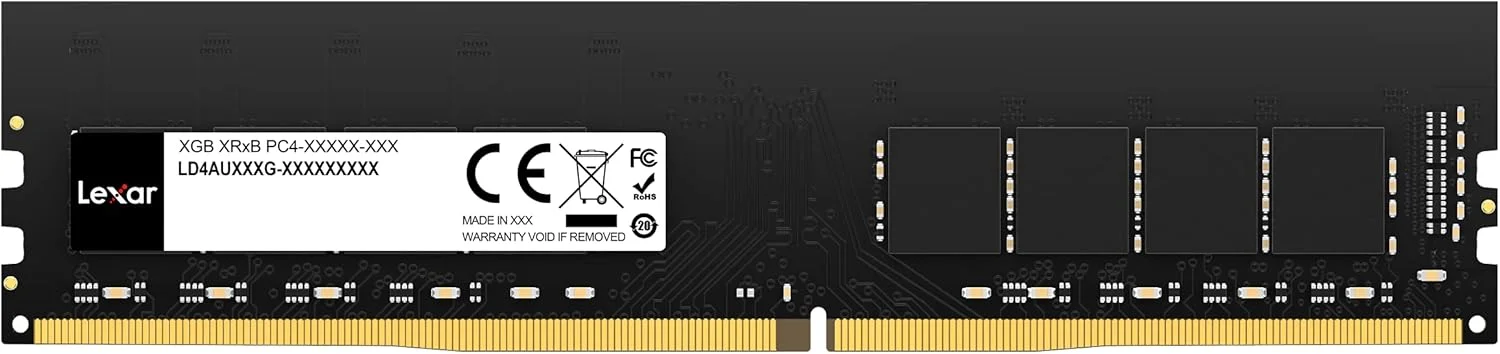 رم دسکتاپ Lexar UDIMM DDR4 با ظرفیت 8 گیگابایت و فرکانس 3200 مگاهرتز، 288 پین، حافظه کامپیوتر با کارایی بالا، ارتقاء ماژول رم (LD4AU008G-B3200GSST)