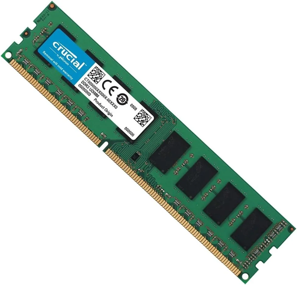 رم کامپیوتر کروشیال 8 گیگابایت DDR3L 1600 MT/s (PC3L-12800) تک کاناله غیر буферизованный UDIMM مدل CT25664BD160B 8GB CT102464BD160B