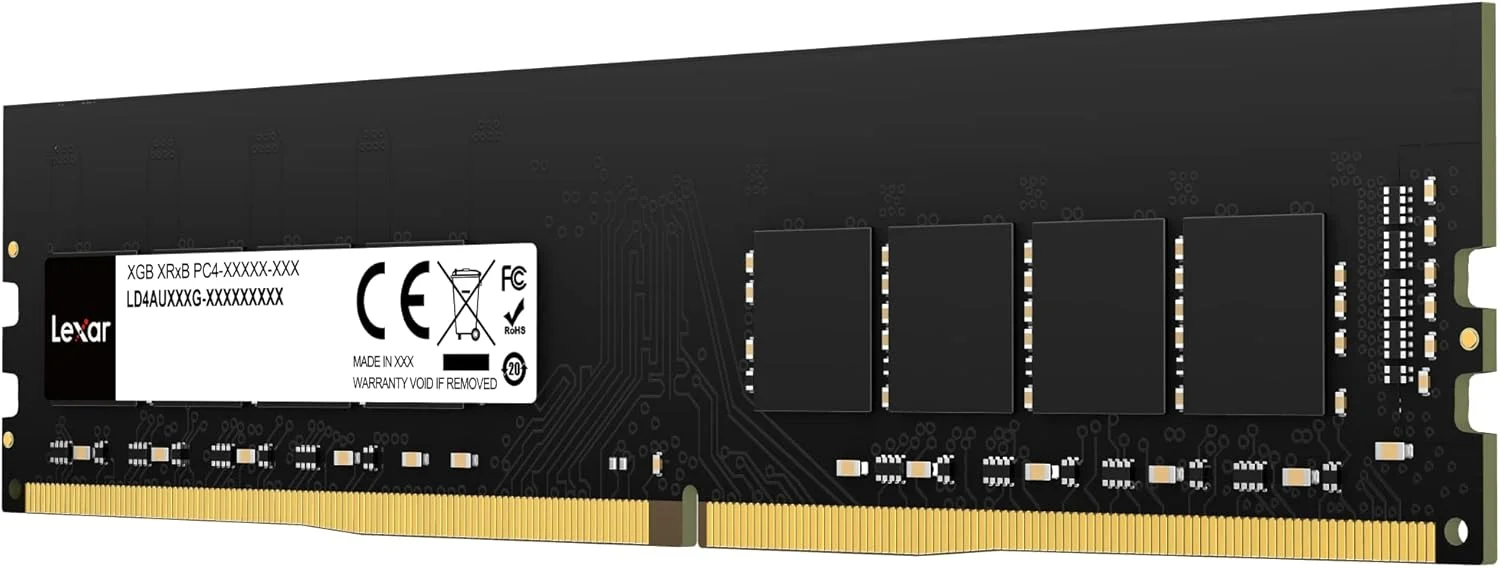 رم دسکتاپ Lexar UDIMM DDR4 با ظرفیت 8 گیگابایت و فرکانس 3200 مگاهرتز، 288 پین، حافظه کامپیوتر با کارایی بالا، ارتقاء ماژول رم (LD4AU008G-B3200GSST)