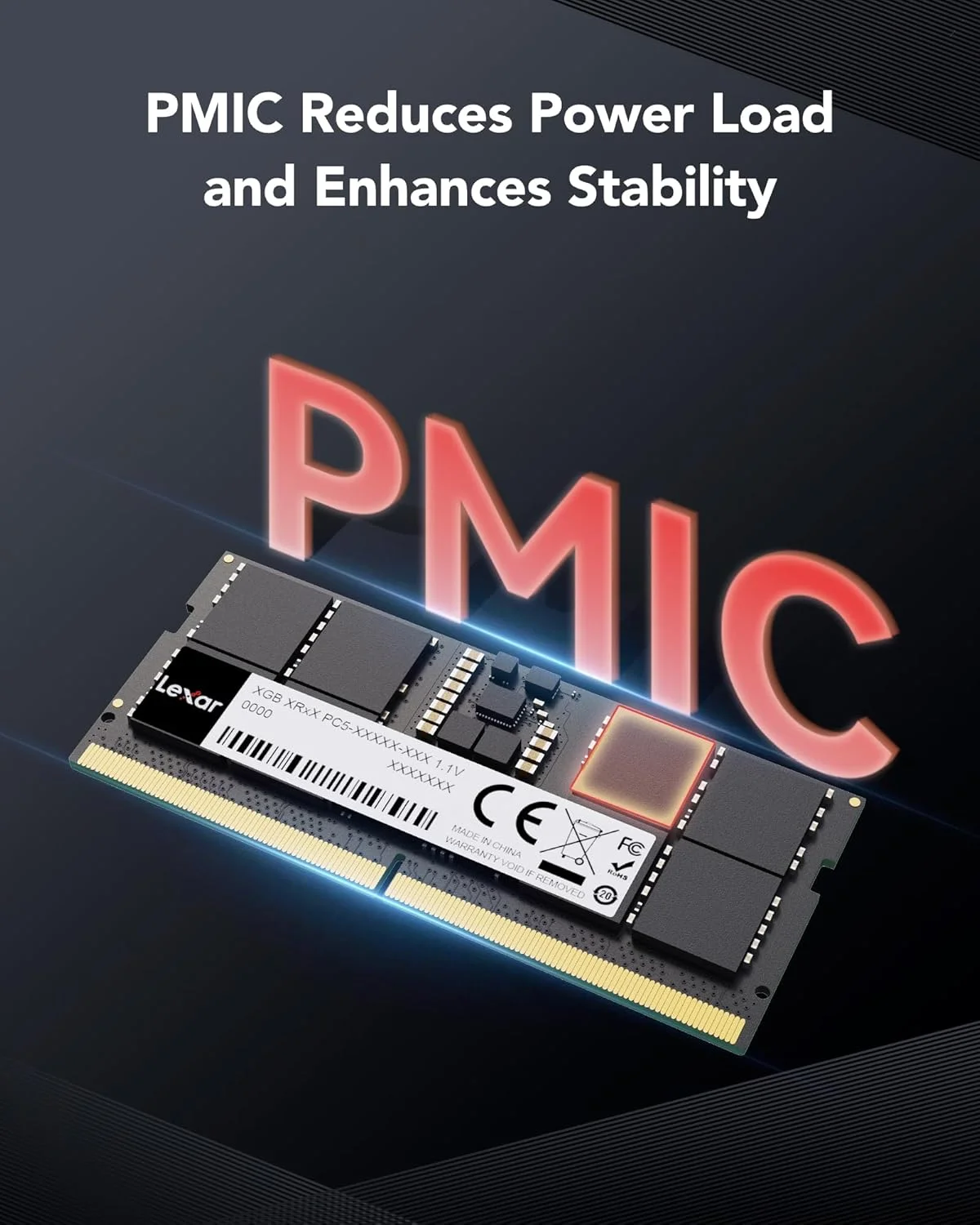 رم لپ تاپ Lexar SODIMM 16GB DDR5 با فرکانس 5600 مگاهرتز، 262 پین DDR5 SODIMM، رم DRAM SO-DIMM گیمینگ با عملکرد بالا برای حافظه لپ تاپ/مینی کامپیوتر All-in-one Intel NUC، 1.1 ولت، CL46-45-45-90 (LD5S16G56C46ST-BGS) رم لپ تاپ Lexar SODIMM 16GB DDR5 با فرکانس 5600 مگاهرتز، 262 پین DDR5 SODIMM، رم DRAM SO-DIMM گیمینگ با عملکرد بالا برای حافظه لپ تاپ/مینی کامپیوتر All-in-one Intel NUC، 1.1 ولت، CL46-45-45-90 (LD5S16G56C46ST-BGS)