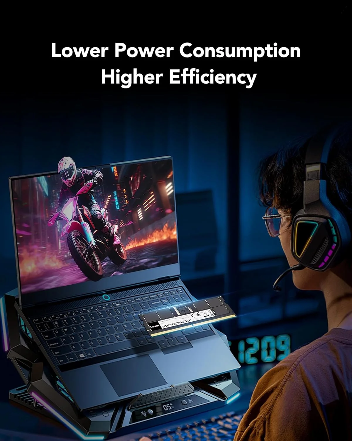 رم لپ تاپ Lexar SODIMM 16GB DDR5 با فرکانس 5600 مگاهرتز، 262 پین DDR5 SODIMM، رم DRAM SO-DIMM گیمینگ با عملکرد بالا برای حافظه لپ تاپ/مینی کامپیوتر All-in-one Intel NUC، 1.1 ولت، CL46-45-45-90 (LD5S16G56C46ST-BGS) رم لپ تاپ Lexar SODIMM 16GB DDR5 با فرکانس 5600 مگاهرتز، 262 پین DDR5 SODIMM، رم DRAM SO-DIMM گیمینگ با عملکرد بالا برای حافظه لپ تاپ/مینی کامپیوتر All-in-one Intel NUC، 1.1 ولت، CL46-45-45-90 (LD5S16G56C46ST-BGS)