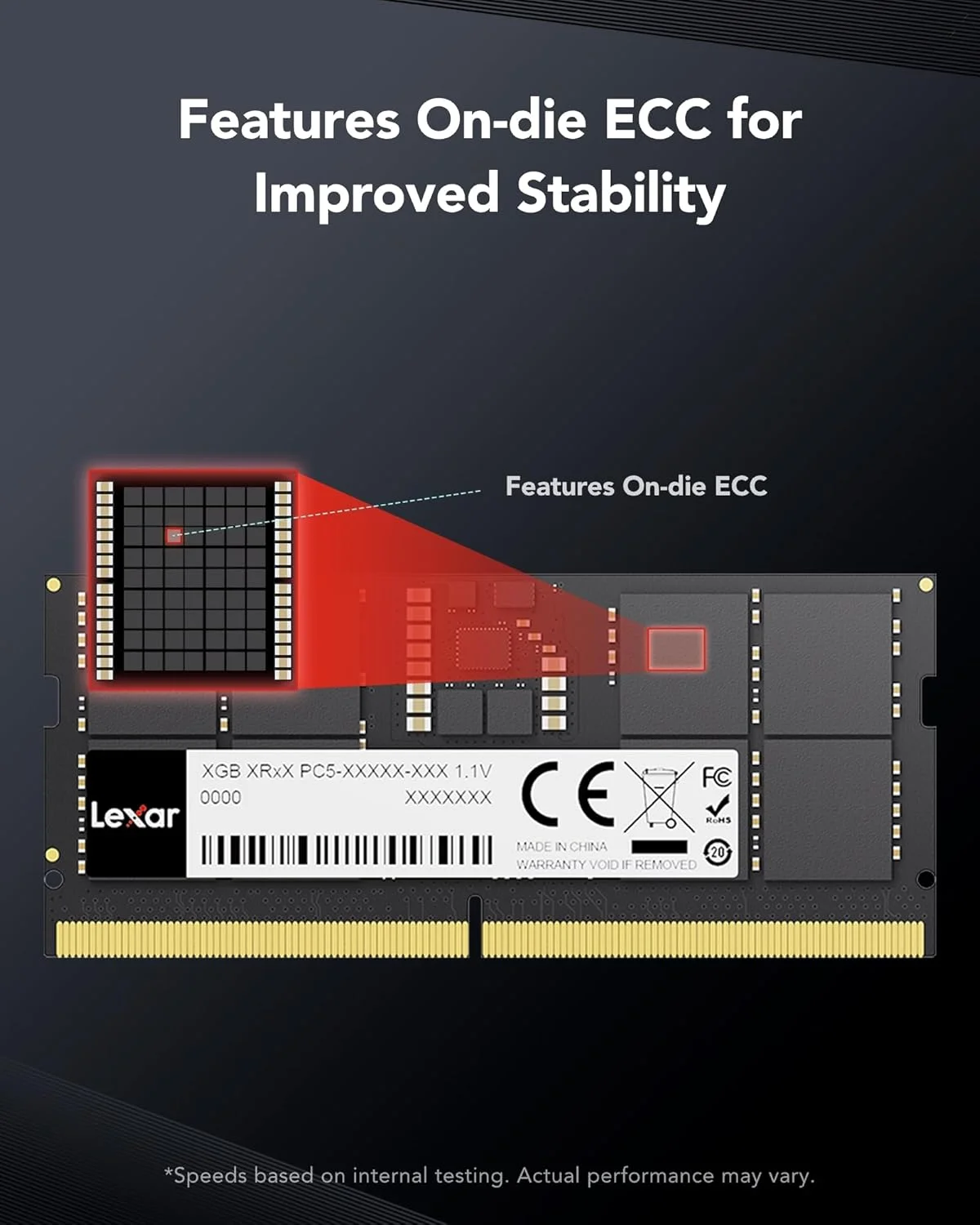 رم لپ تاپ Lexar SODIMM 16GB DDR5 با فرکانس 5600 مگاهرتز، 262 پین DDR5 SODIMM، رم DRAM SO-DIMM گیمینگ با عملکرد بالا برای حافظه لپ تاپ/مینی کامپیوتر All-in-one Intel NUC، 1.1 ولت، CL46-45-45-90 (LD5S16G56C46ST-BGS) رم لپ تاپ Lexar SODIMM 16GB DDR5 با فرکانس 5600 مگاهرتز، 262 پین DDR5 SODIMM، رم DRAM SO-DIMM گیمینگ با عملکرد بالا برای حافظه لپ تاپ/مینی کامپیوتر All-in-one Intel NUC، 1.1 ولت، CL46-45-45-90 (LD5S16G56C46ST-BGS)
