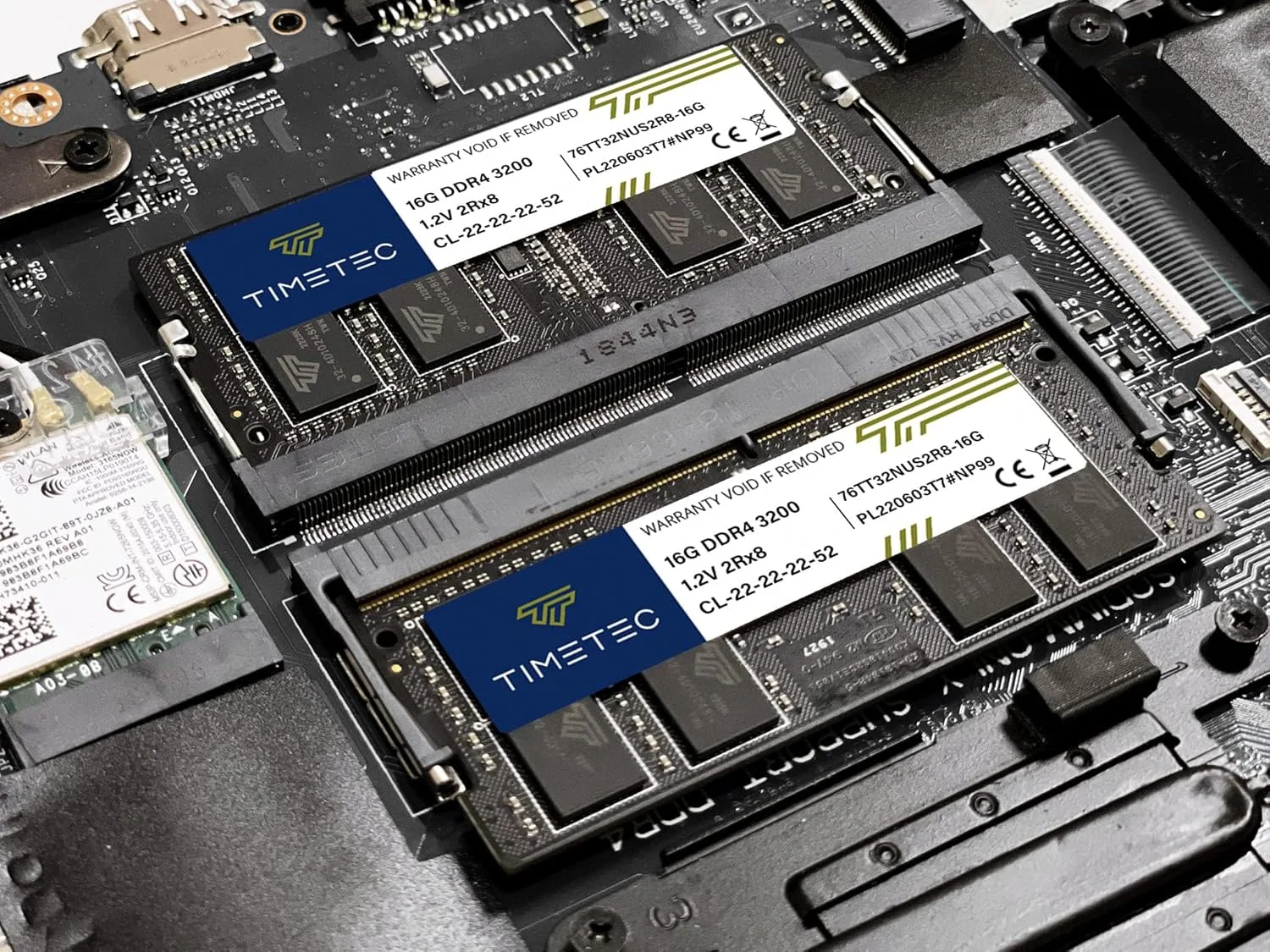 کیت 32 گیگابایتی (2x16 گیگابایت) Timetec DDR4 3200MHz (یا 2933MHz یا 2666MHz) PC4-25600 Non-ECC Unbuffered 1.2V CL22 2Rx8 Dual Rank 260 Pin SODIMM رم لپ تاپ نوت بوک PC کامپیوتر ماژول ارتقا حافظه