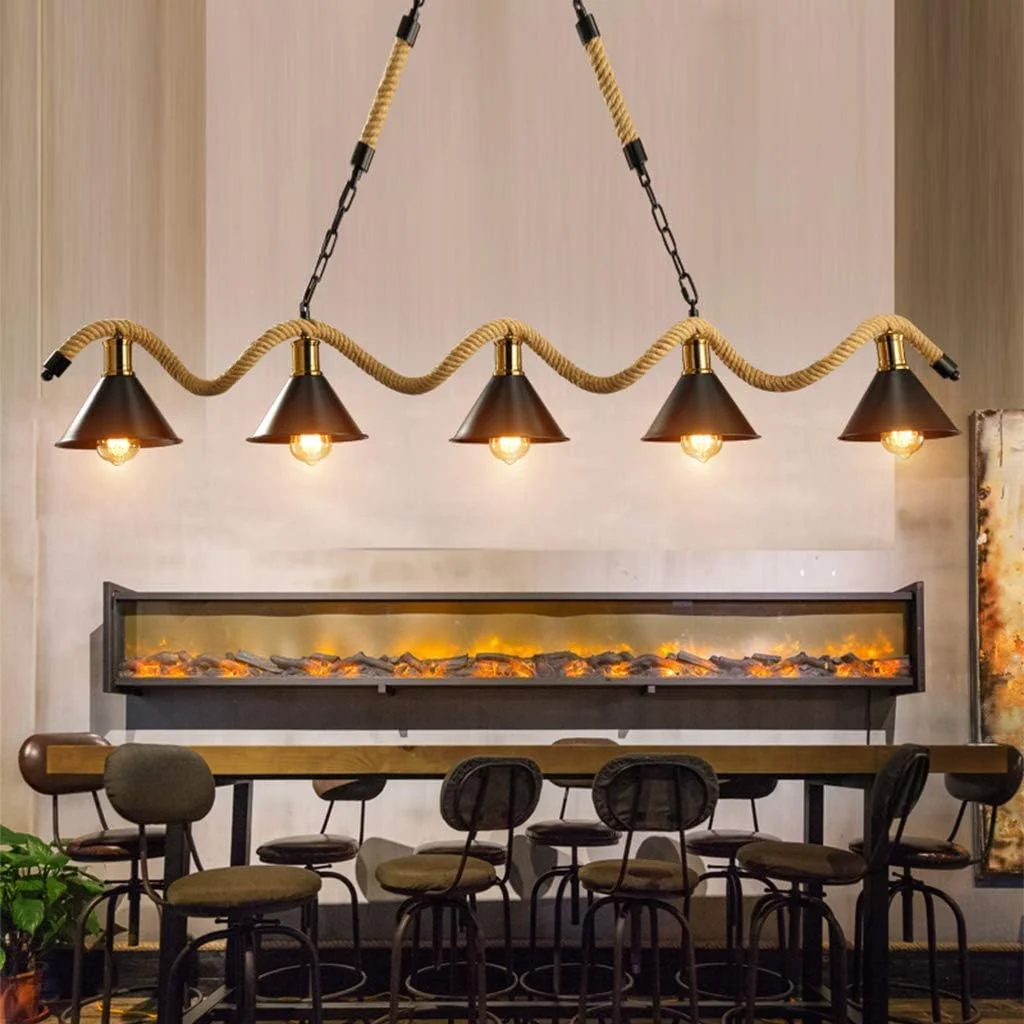 چراغ آویز رترو CattleBie، چراغ آویز LED با طناب کنفی، لوستر آهنی، آباژور آویز فلزی مشکی، چراغ سقفی عتیقه، چراغ مدرن میز غذاخوری، چراغ آویز با قابلیت تنظیم ارتفاع چراغ آویز رترو CattleBie، چراغ آویز LED با طناب کنفی، لوستر آهنی، آباژور آویز فلزی مشکی، چراغ سقفی عتیقه، چراغ مدرن میز غذاخوری، چراغ آویز با قابلیت تنظیم ارتفاع