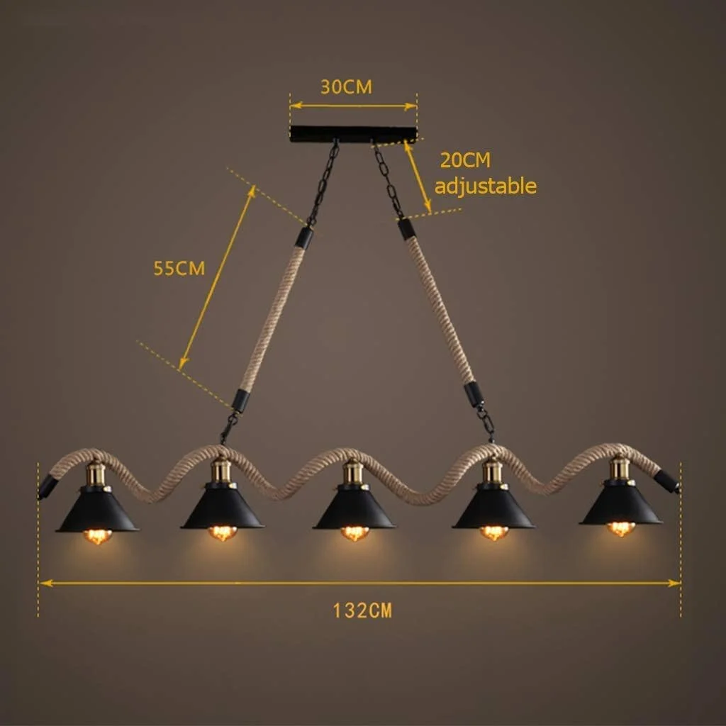 چراغ آویز رترو CattleBie، چراغ آویز LED با طناب کنفی، لوستر آهنی، آباژور آویز فلزی مشکی، چراغ سقفی عتیقه، چراغ مدرن میز غذاخوری، چراغ آویز با قابلیت تنظیم ارتفاع چراغ آویز رترو CattleBie، چراغ آویز LED با طناب کنفی، لوستر آهنی، آباژور آویز فلزی مشکی، چراغ سقفی عتیقه، چراغ مدرن میز غذاخوری، چراغ آویز با قابلیت تنظیم ارتفاع