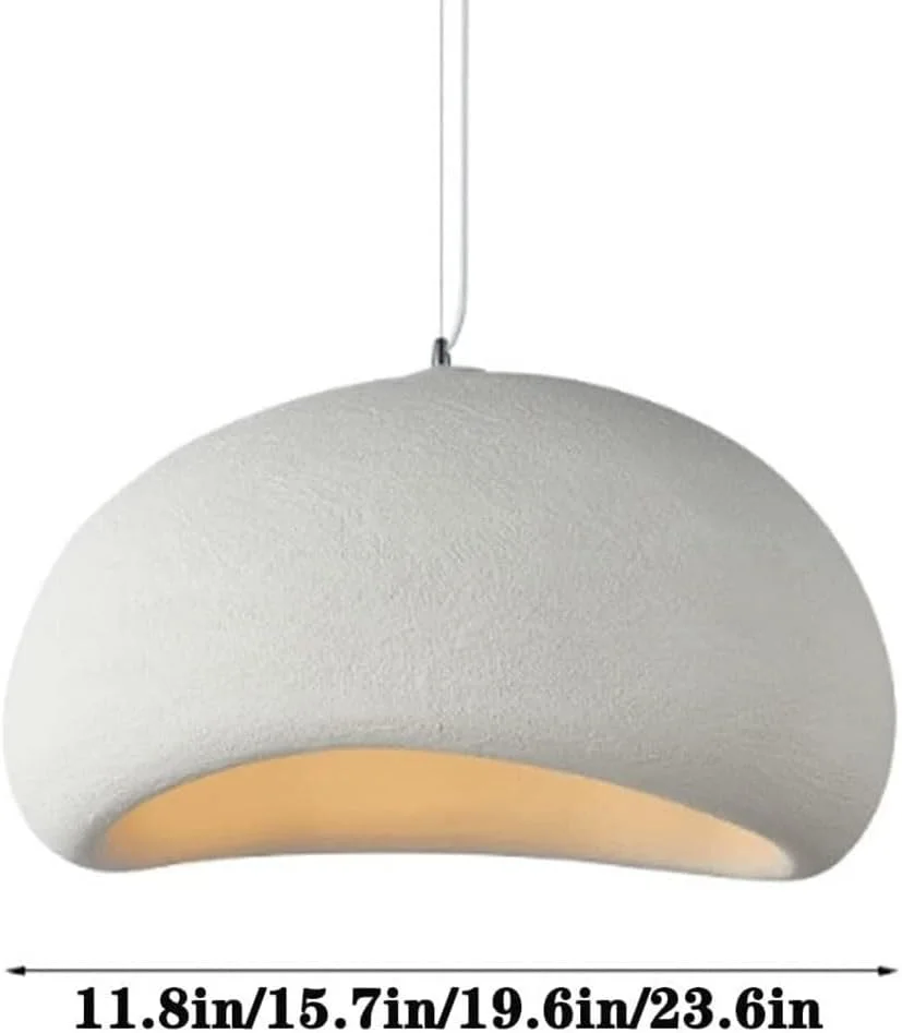 چراغ آویز هنری گنبدی خلاقانه DAZulI، لوستر ساده نوردیک، چراغ آویز رزینی به سبک Wabi-sabi، مناسب برای جزیره آشپزخانه، اتاق غذاخوری، اتاق خواب (رنگ: سفید A، اندازه: 40 سانتی متر) چراغ آویز هنری گنبدی خلاقانه DAZulI، لوستر ساده نوردیک، چراغ آویز رزینی به سبک Wabi-sabi، مناسب برای جزیره آشپزخانه، اتاق غذاخوری، اتاق خواب (رنگ: سفید A، اندازه: 40 سانتی متر)