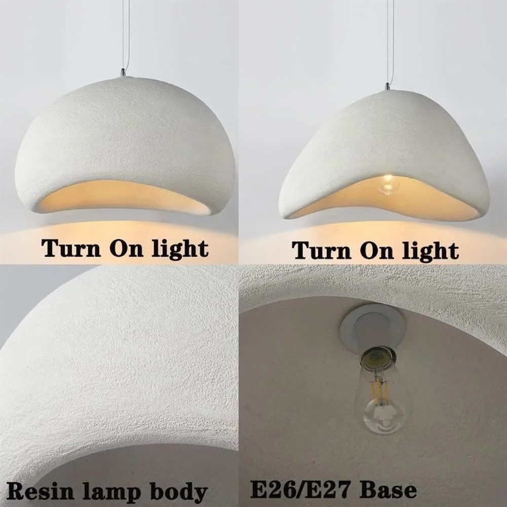 چراغ آویز هنری گنبدی خلاقانه DAZulI، لوستر ساده نوردیک، چراغ آویز رزینی به سبک Wabi-sabi، مناسب برای جزیره آشپزخانه، اتاق غذاخوری، اتاق خواب (رنگ: سفید A، اندازه: 40 سانتی متر) چراغ آویز هنری گنبدی خلاقانه DAZulI، لوستر ساده نوردیک، چراغ آویز رزینی به سبک Wabi-sabi، مناسب برای جزیره آشپزخانه، اتاق غذاخوری، اتاق خواب (رنگ: سفید A، اندازه: 40 سانتی متر)