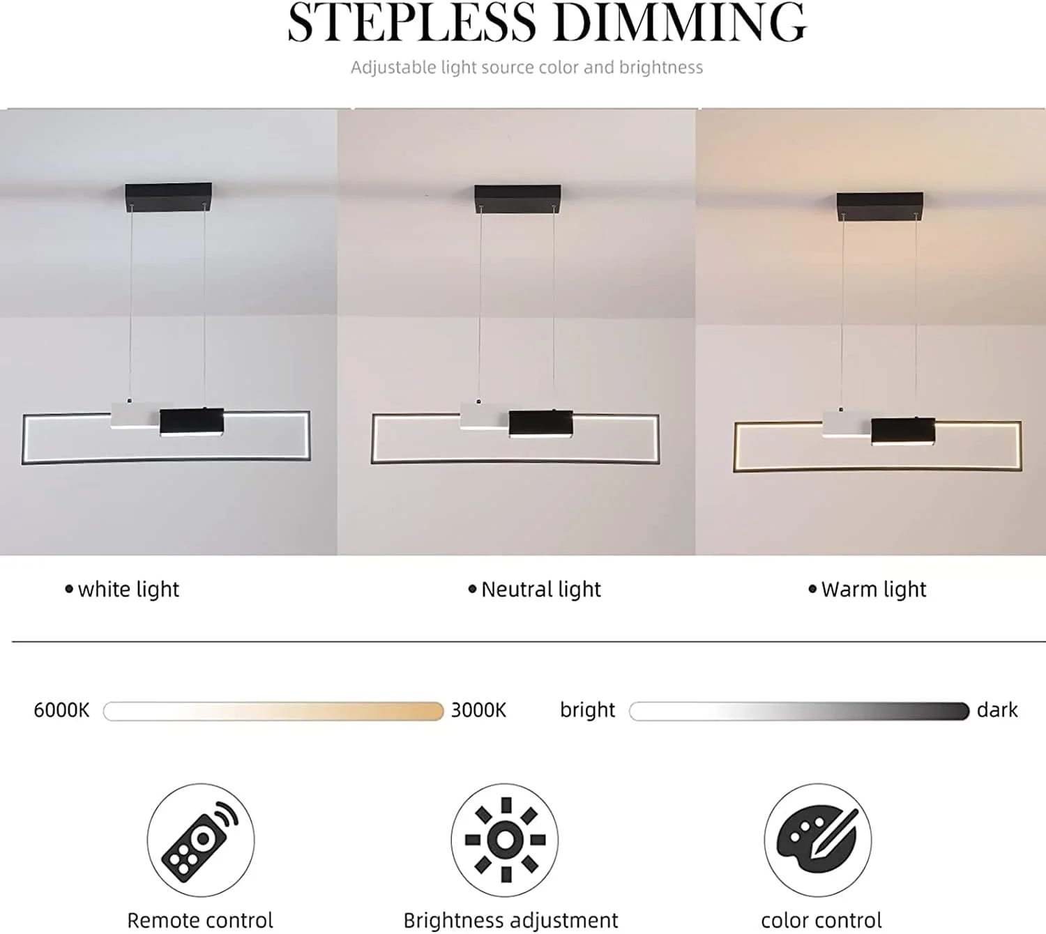 چراغ آویز LED گانید، لوستر LED مدرن دیمر پذیر با ریموت، چراغ آویز آویز مربعی خلاقانه، چراغ سقفی آویز قابل تنظیم برای آشپزخانه اتاق ناهار خوری اتاق خواب، 40 وات چراغ آویز LED گانید، لوستر LED مدرن دیمر پذیر با ریموت، چراغ آویز آویز مربعی خلاقانه، چراغ سقفی آویز قابل تنظیم برای آشپزخانه اتاق ناهار خوری اتاق خواب، 40 وات