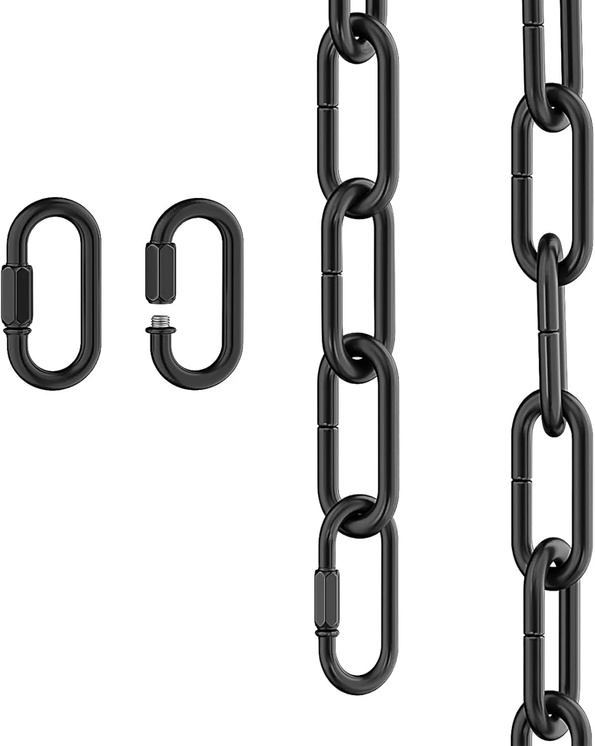زنجیر آویز چراغ صنعتی 1.8 متری گارینی، زنجیر لوستر فلزی قابل تنظیم با حلقه جداشدنی، حداکثر تحمل وزن 30 کیلوگرم