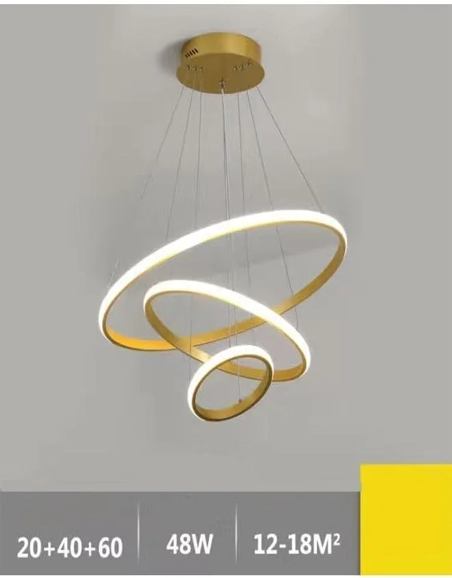 لوستر آویز مدرن C&C Home، حلقههای LED، لوستر آویز سقفی دایرهای، چراغ آویز با ارتفاع قابل تنظیم، نورپردازی LED کم مصرف، پرداخت فلزی شیک و ایدهآل لوستر آویز مدرن C&C Home، حلقههای LED، لوستر آویز سقفی دایرهای، چراغ آویز با ارتفاع قابل تنظیم، نورپردازی LED کم مصرف، پرداخت فلزی شیک و ایدهآل