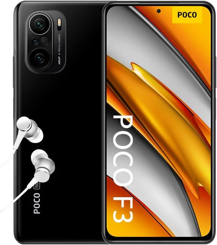 گوشی موبایل POCO F3 5G - حافظه 256 گیگابایت + 8 گیگابایت رم، نمایشگر 6.67 اینچی 120 هرتز AMOLED DotDisplay، پردازنده Snapdragon 870، دوربین سه گانه 48 مگاپیکسلی، باتری 4520 میلی آمپر ساعت، مشکی شب (نسخه انگلستان + 2 سال گارانتی)