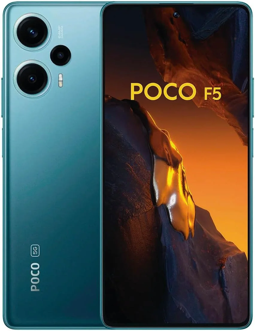 گوشی موبایل شیائومی Poco F5 دو سیم کارت 256 گیگابایت حافظه داخلی + 12 گیگابایت رم (فقط GSM | بدون CDMA) نسخه بین المللی آنلاک کارخانه ای 5G (آبی)