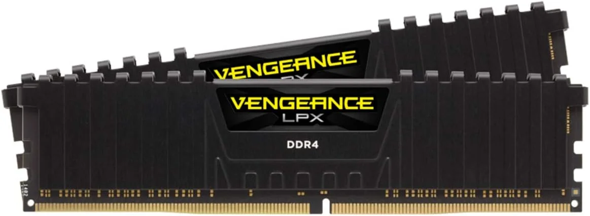 کیت حافظه دسکتاپ با کارایی بالا Corsair CMK16GX4M2D3200C16 Vengeance LPX 16 گیگابایت (2 عدد 8 گیگابایتی) DDR4 3200 مگاهرتز C16 XMP 2.0، مشکی