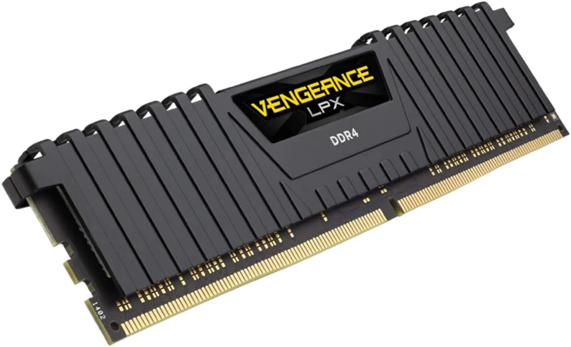 کیت حافظه دسکتاپ با کارایی بالا Corsair CMK16GX4M2D3200C16 Vengeance LPX 16 گیگابایت (2 عدد 8 گیگابایتی) DDR4 3200 مگاهرتز C16 XMP 2.0، مشکی
