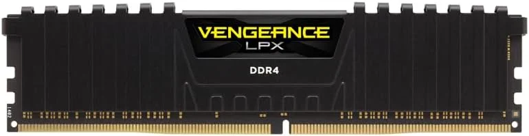 کیت حافظه دسکتاپ با کارایی بالا Corsair CMK16GX4M2D3200C16 Vengeance LPX 16 گیگابایت (2 عدد 8 گیگابایتی) DDR4 3200 مگاهرتز C16 XMP 2.0، مشکی